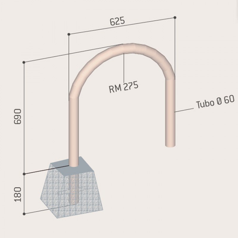 Barana de protecció contra incendis diàm 60 mm